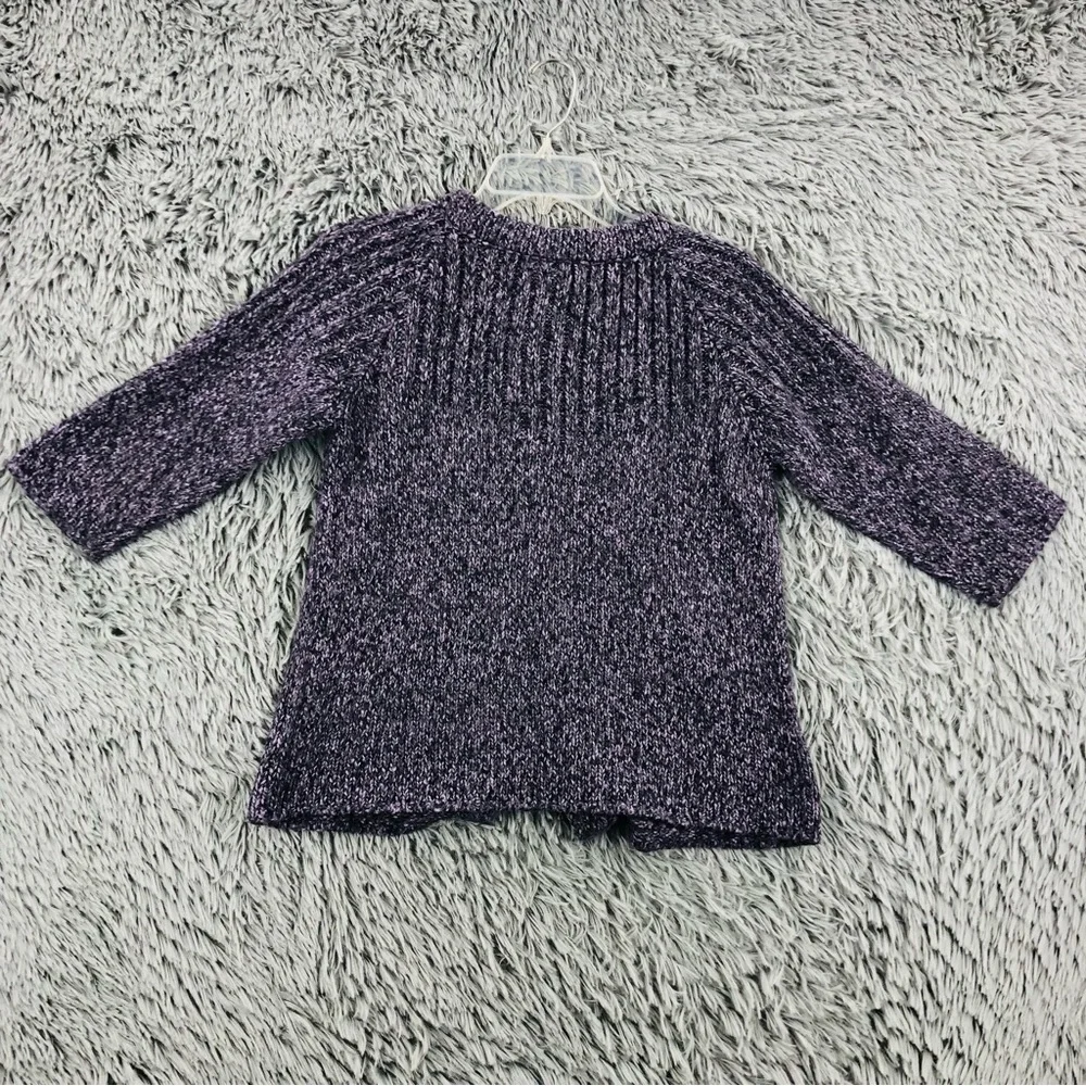 Wind River Sweater Cardigan Womens Small Chunky Cable knit Purple 3 Button Soft